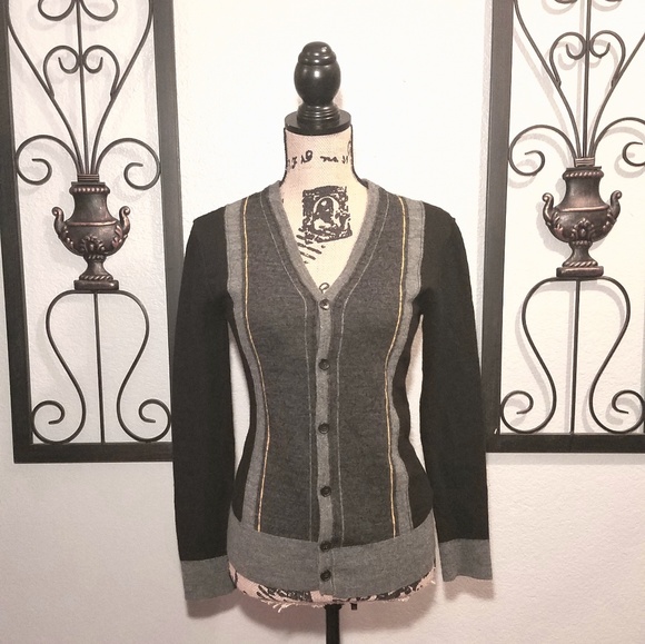 J.Ferrar Merino Wool Cardigan - Picture 1 of 6